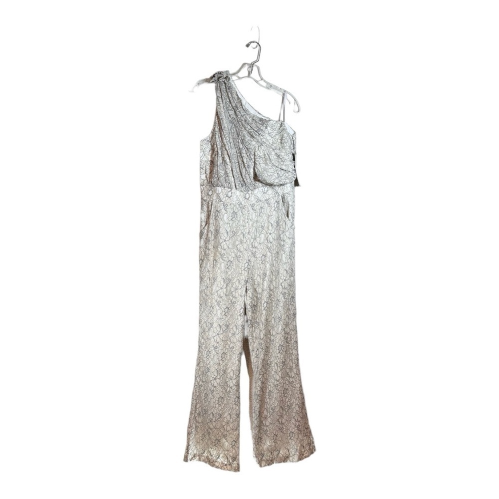 Spiegel Jasmine Jumpsuit in Ivory/Silver NWT